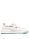 Valentino Women's One Stud Metallic Low Top Sneakers In Weiss