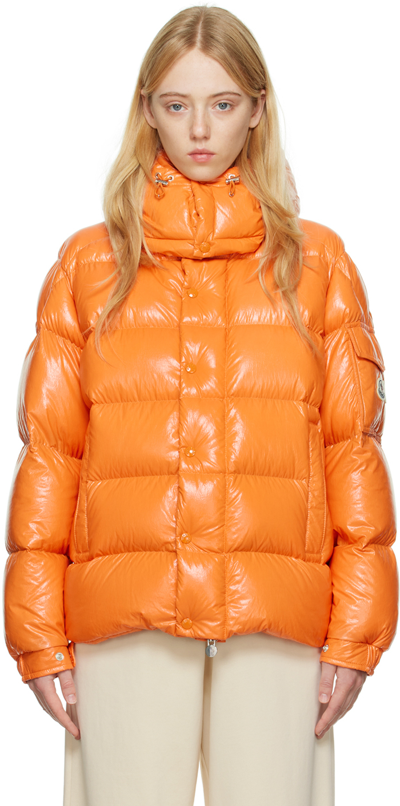 Moncler Maya 70 Down Jacket In Orange