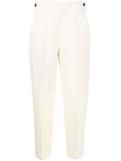 Forte Forte Cropped Knit Trousers In Nude