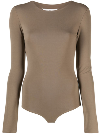 Maison Margiela Long-sleeve Bodysuit In Nude