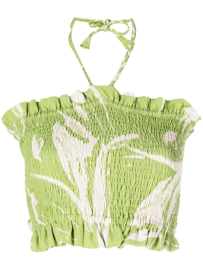 Bambah Linden Cropped Top In Green
