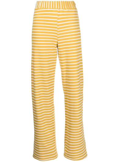 Bambah Striped Straight-leg Trousers In Yellow