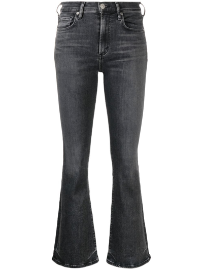 Citizen Of Humanity Mid-rise Flared Jeans In Grau