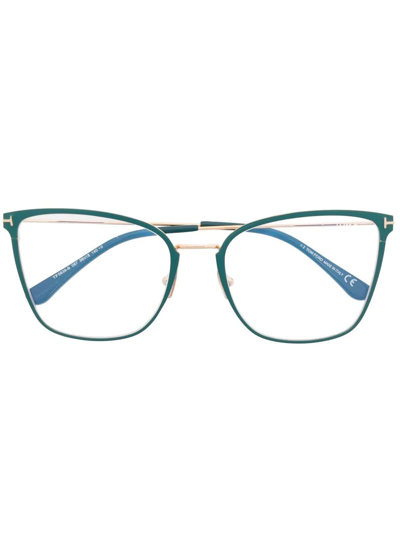 Tom Ford Cat-eye Frame Glasses In Grün