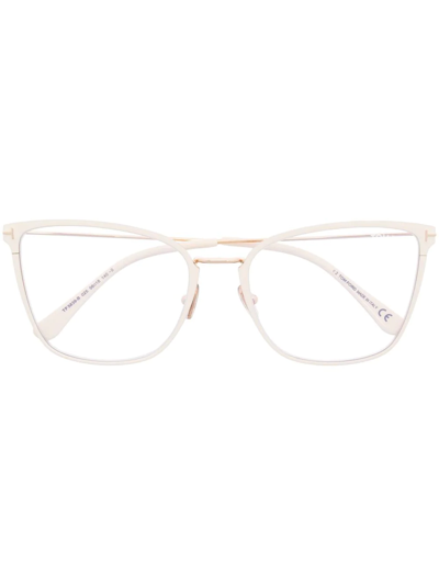 Tom Ford Cat-eye Frame Glasses In Nude