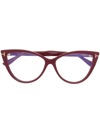 Tom Ford Cat-eye Frame Glasses In Rot