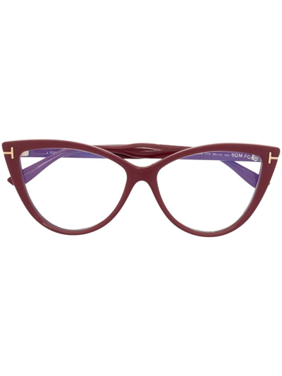 Tom Ford Cat-eye Frame Glasses In Rot
