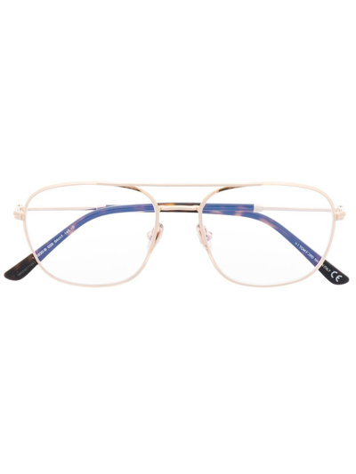 Tom Ford Ft5830b Pilot-frame Glasses In Gold