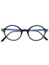 TOM FORD LOGO-PLAQUE ROUND-FRAME GLASSES