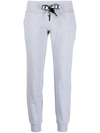 Dkny Logo-print Drawstring Track Pants In Grau