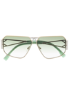 KARL LAGERFELD RECTANGLE-FRAME GRADIENT SUNGLASSES