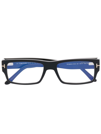 Tom Ford Ft5835-b Rectangle-frame Glasses In Schwarz