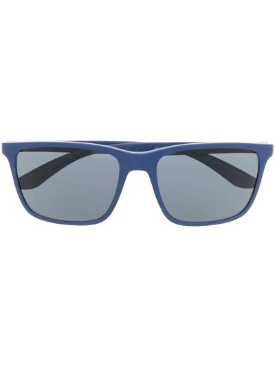 Ray Ban Rectangle-frame Sunglasses In Blau