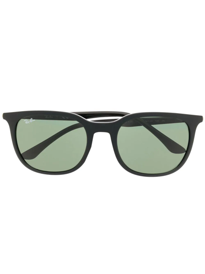 Ray Ban Rectangle-frame Sunglasses In Schwarz