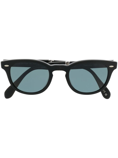 Oliver Peoples Round-frame Sunglasses In Schwarz