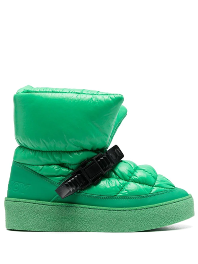 Khrisjoy Ankle Boots In Green Polyamide