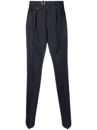 Maison Margiela Four-stitch Tapered Trousers In Blue