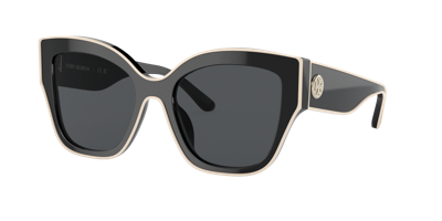 Tory Burch Woman Sunglasses Ty7184u In Solid Grey