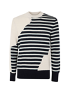 Saint James Long Sleeves Turtle Neck Sweater In Y Navy Natural