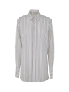 Maison Margiela Long-sleeve Pinstripe-pattern Shirt In F Light Blue