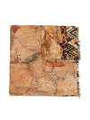 Pierre-louis Mascia Abstract-print Frayed-trim Scarf In Multi