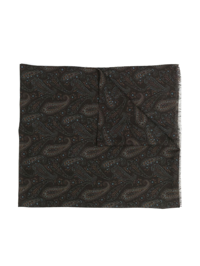 Church's Military Stitch Long Sleeves Turtle Neck Sweater In Dark Brown Light Blue