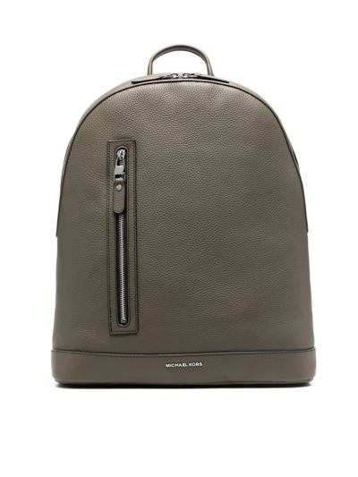 Michael Kors Slim Commuter Backpack In Olive