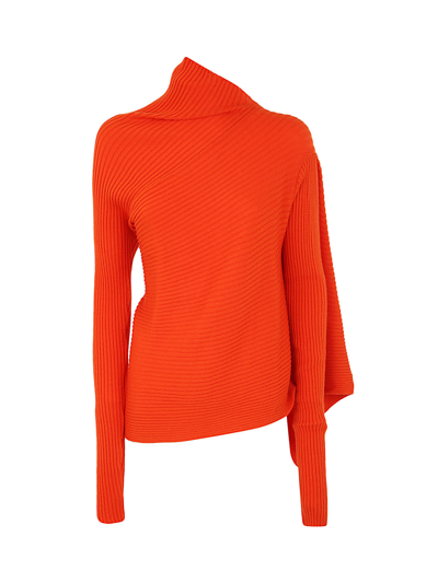 Marques' Almeida Draped Jumper In Orange