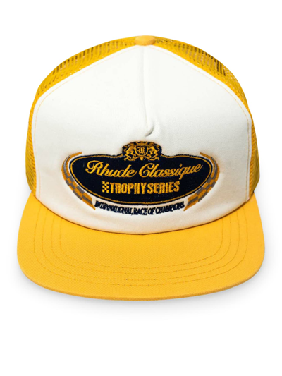 Rhude Trophy Series Foam Hat In Yellow & Orange