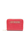 Love Moschino "anthem" Medium-calfskin Bag In Red