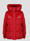 Moncler Etival Hooded Quilted Shell Down Jacket In Red