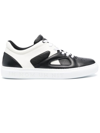 Ih Nom Uh Nit Panelled-design Leather Trainers In Bianco+nero