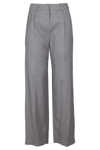 Low Classic Regular-fit Wide-leg Low-rise Woven Trousers In Grey