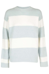 Apc Suzie Striped Alpaca Wool-blend Sweater In Light Blue,white