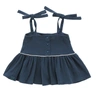 Omamimini Peplum Top In Blue