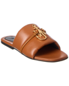Jw Anderson Embellished Open Toe Flat Sole Mules In Brown