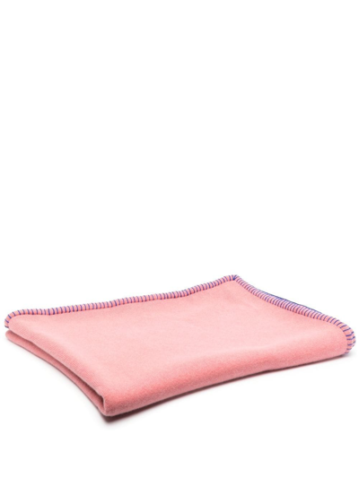 Lisa Yang Stockholm Stitched-edge Cashmere Blanket In Rosa