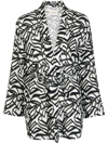 BAMBAH GEOMETRIC-PRINT WRAP BLOUSE