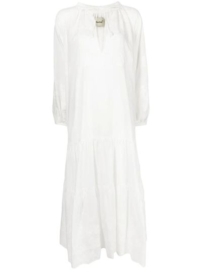 Bambah Sandra Tiered Maxi Dress In White