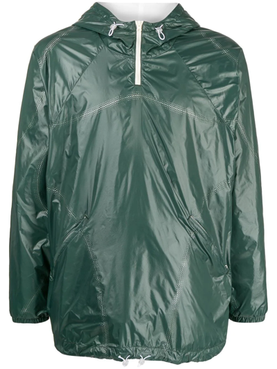 Saul Nash Funnel-neck Toggle-hem Oversized Shell Jacket In Forest Green