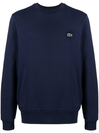 LACOSTE CLASSIC LOGO-PATCH COTTON SWEATSHIRT