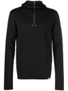 Alyx Shell-trimmed Jersey Half-zip Hoodie In Schwarz