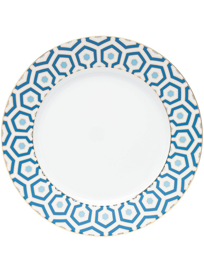 Jonathan Adler Newport Porcelain Dinner Plate In Weiss