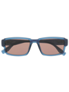 KARL LAGERFELD RECTANGLE-FRAME LOGO-PRINT SUNGLASSES