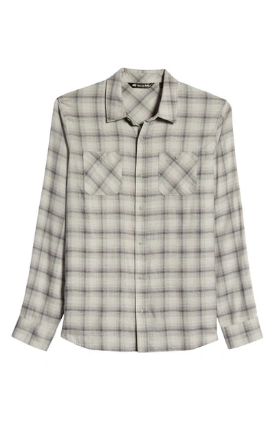 Travismathew Day And Night Slim Fit Plaid Button-up Shirt In Heather Sleet