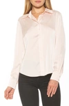 Alexia Admor Cassidy Collared Classic Fit Button-up Shirt In Ivory