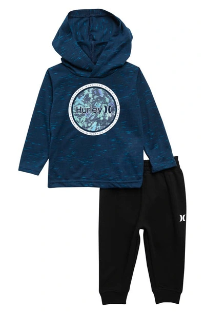 Hurley Cloud Slub Pullover & Joggers Set In Night Force