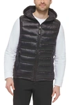 Calvin Klein Hooded Puffer Vest In Black