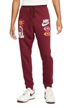 Nike Have A  Day French Terry Joggers In Dark Beetroot/ Dark Beetroot