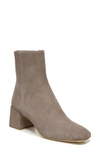 Vince Kaye Block Heel Bootie In Light Woodsmoke